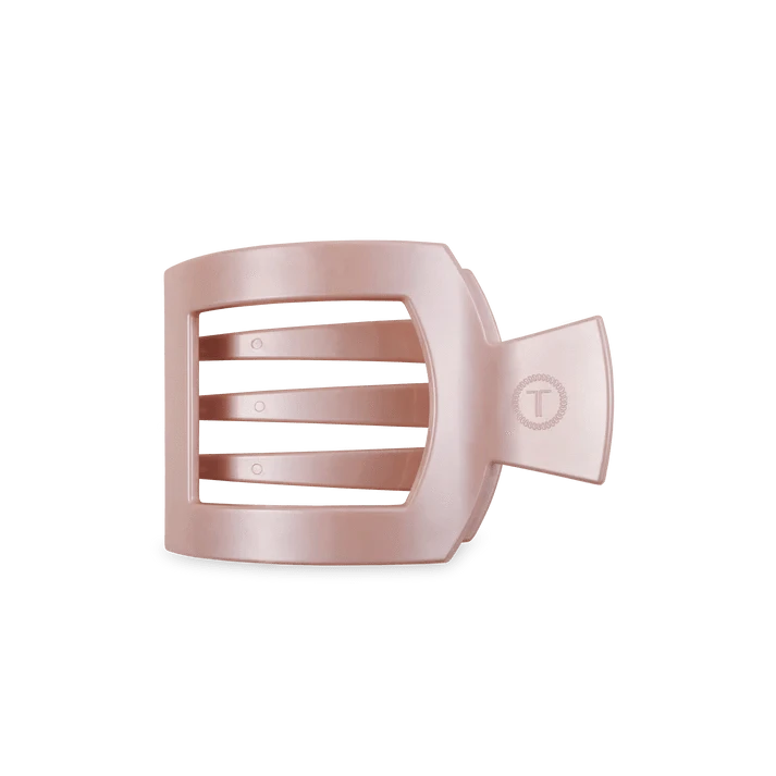 Pearly Pink Medium Flat Square Clip