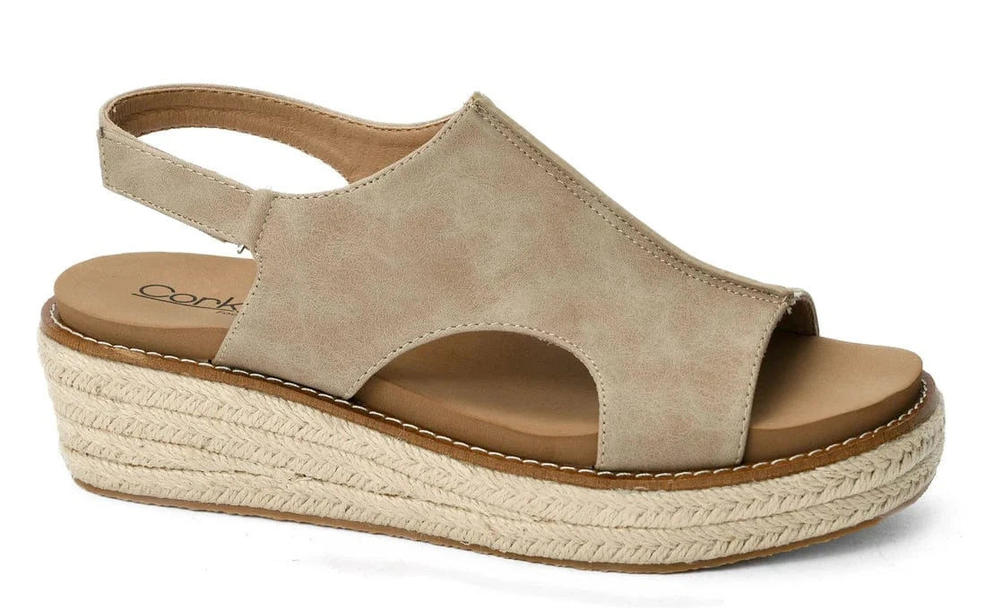 Ready or Not Taupe Wedge