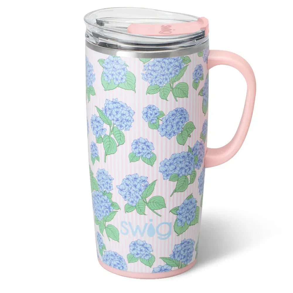 22oz Travel Mug - Hydrangeas