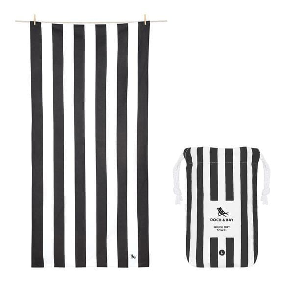 Quick Dry Towel - Cabana Collection Kamari Charcoal LG