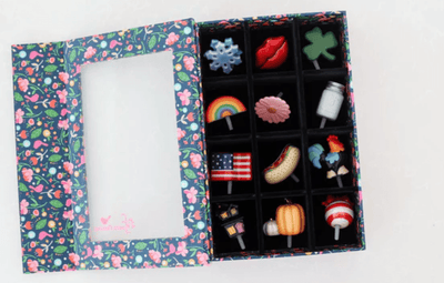 Nora Fleming 12 pc Floral Keepsake Box - Retired