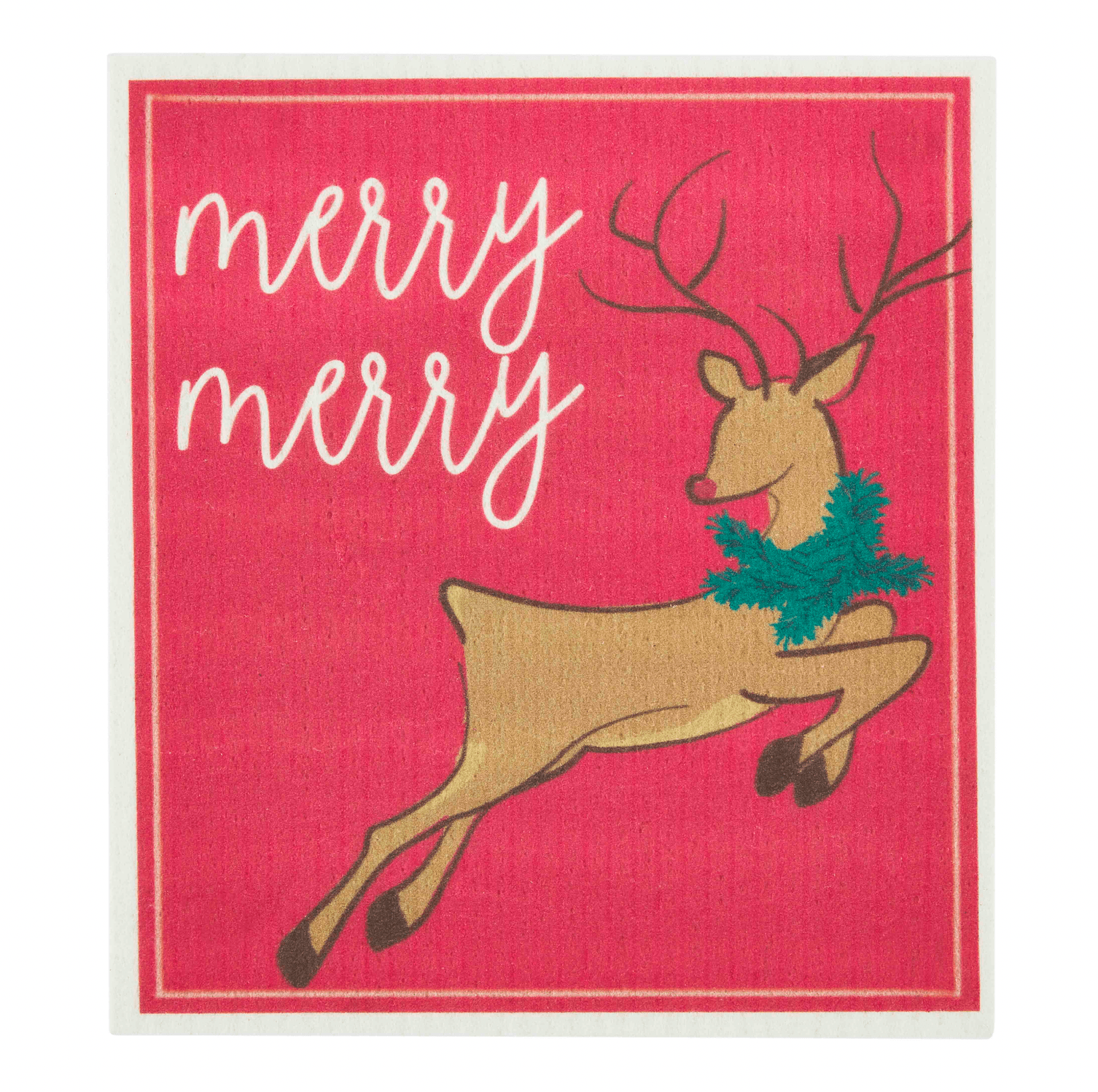 Reindeer Sponge Cloth Towel