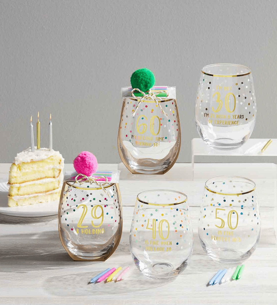 40th Birthday Wine Glass