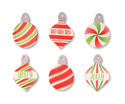 Holly Jolly Ornament Magnets S/6