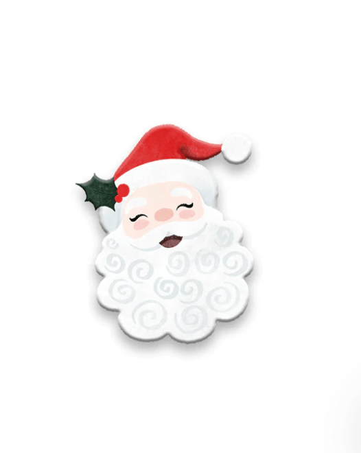 Santa w/Holly Magnet Mini