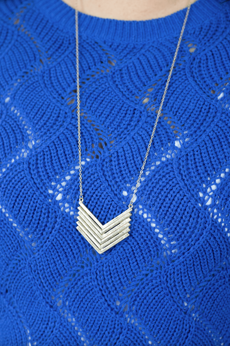 Gold Stacked Bar Necklace