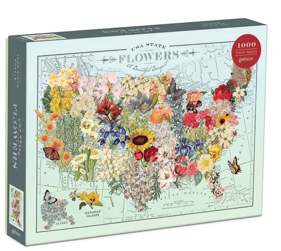 Wendy Gold USA State Flowers 1000 Piece Puzzle