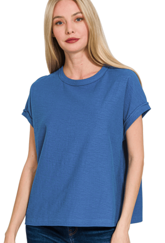 Classic Blue Soft Cotton Tee