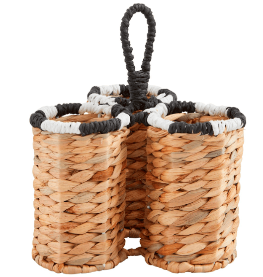 Woven Stripe Utensil Holder