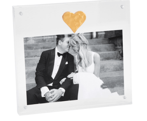 Acrylic Frame With Gold Heart