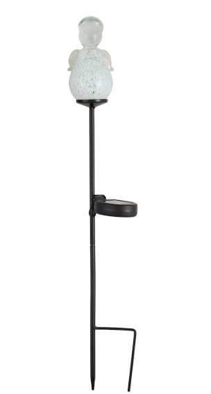 Angel Glass Lit Garden Stake