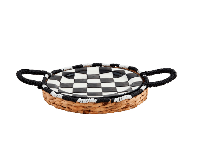 Black & White Check Tray