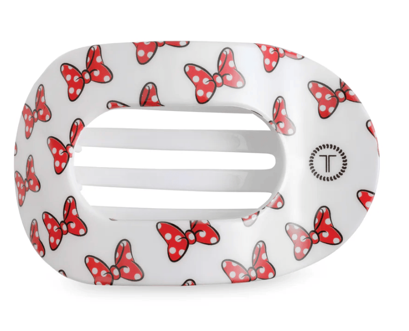 Minnie Mouse Loves Her Bows! Medium Flat Round Hair Clip