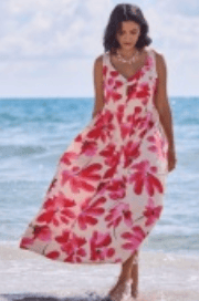 Canvas Printed Sleeveless Dress