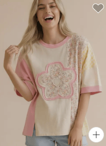 Oatmeal Flower Patch Top