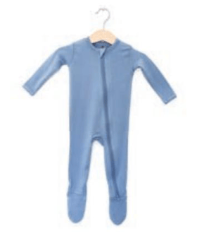 Blue Bamboo Footed Sleeper