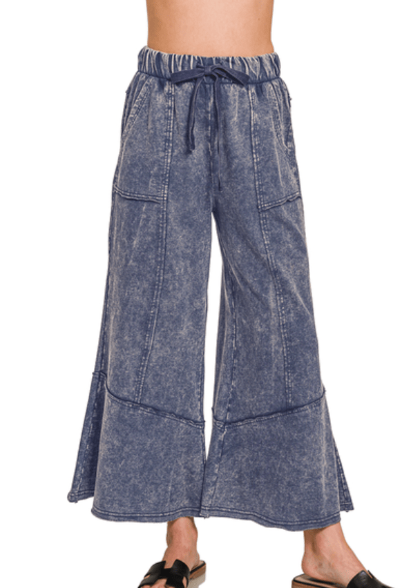 Blackberry Exposed Seam Flare Pants