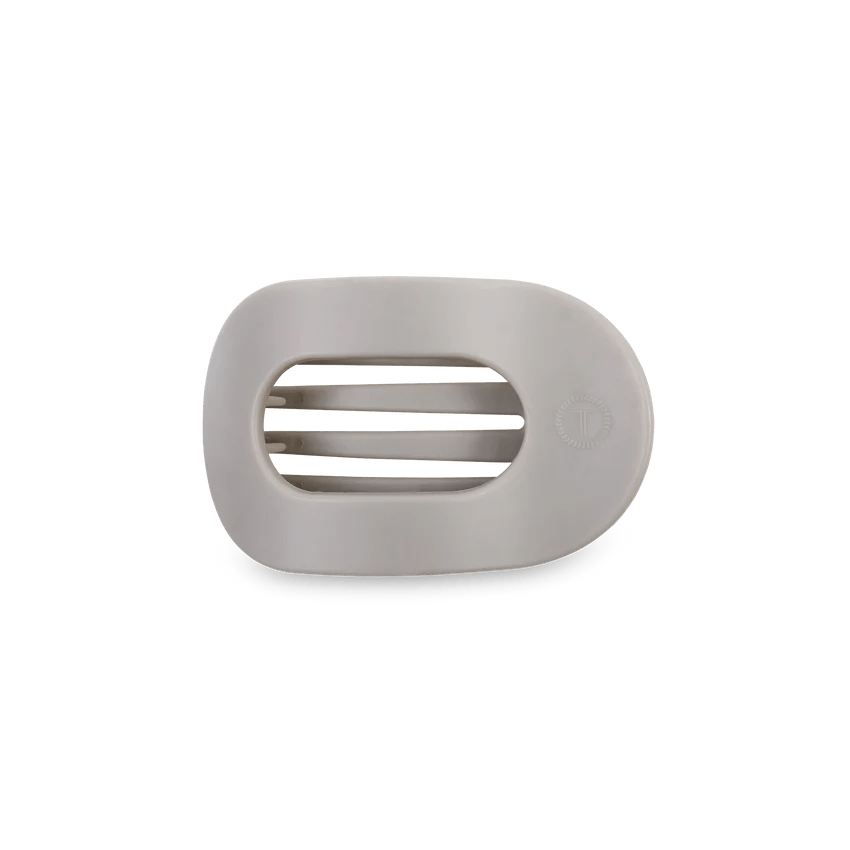 Silver Flames Small Flat Round Clip