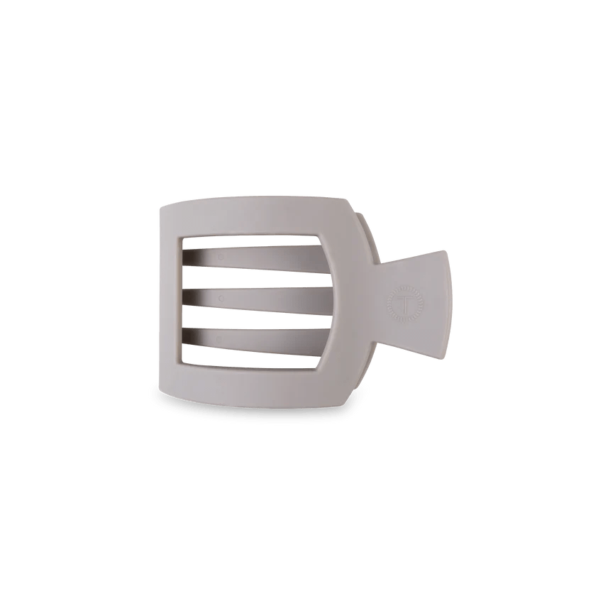 Silver Flames Small Flat Square Clip