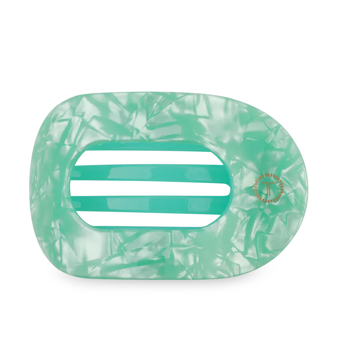 Spring Splash Large Flat Round Hair Clip
