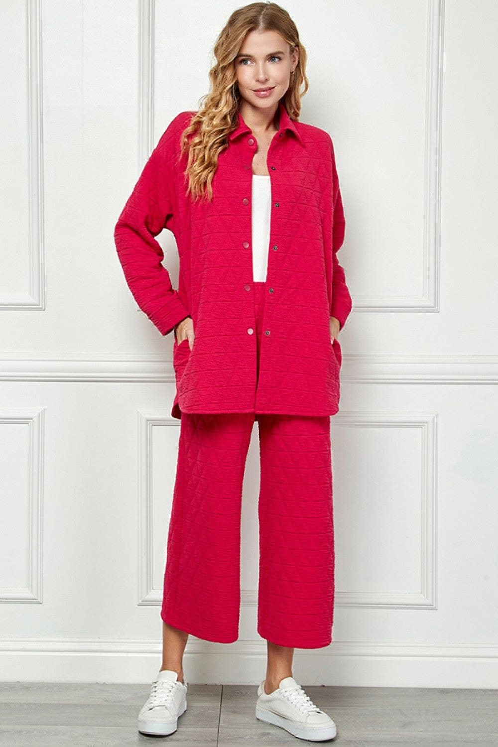 Barbie Pink Quilted Shacket