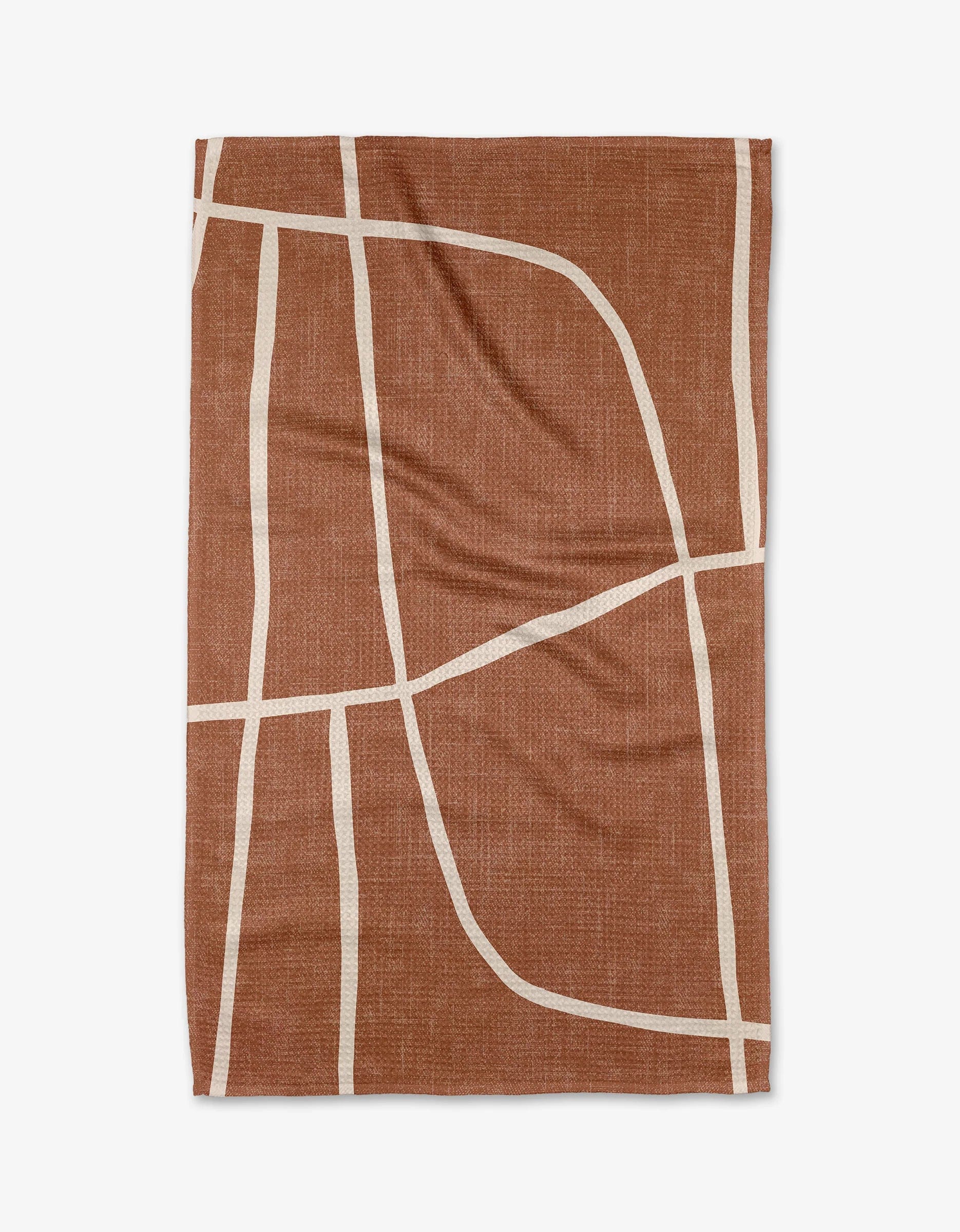 Geometry From Within Fire Tea Towel