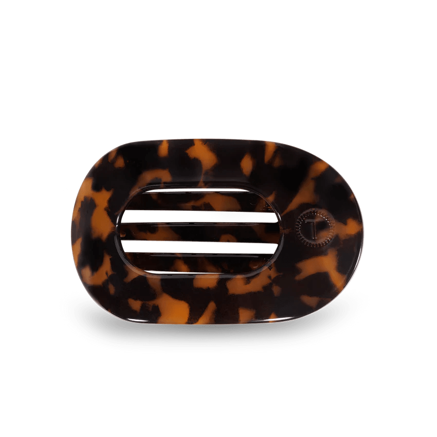 Tortoise Medium Flat Round Clip