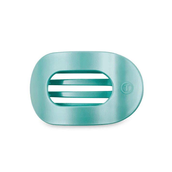 Totally Turquoise Medium Flat Round Clip
