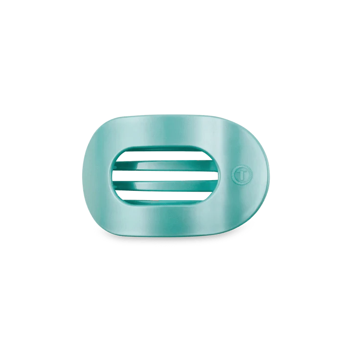 Totally Turquoise Small Flat Round Clip