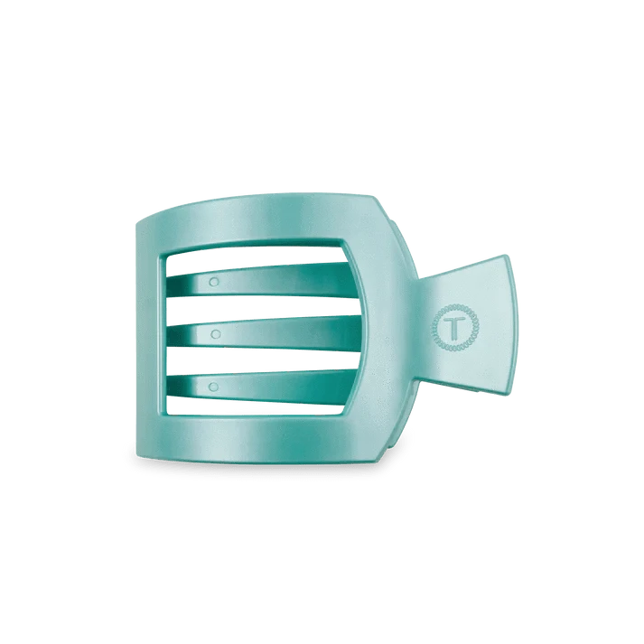 Totally Turquoise Medium Flat Square Clip