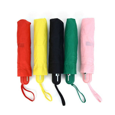 Pink Compact Folding Umbrella