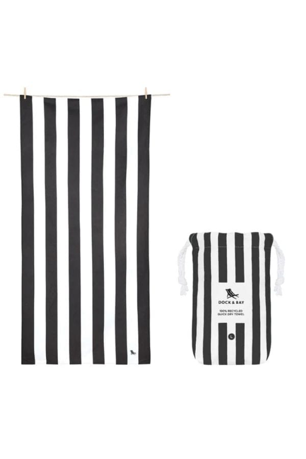 Quick Dry Towel - Cabana Collection Kamari Charcoal LG