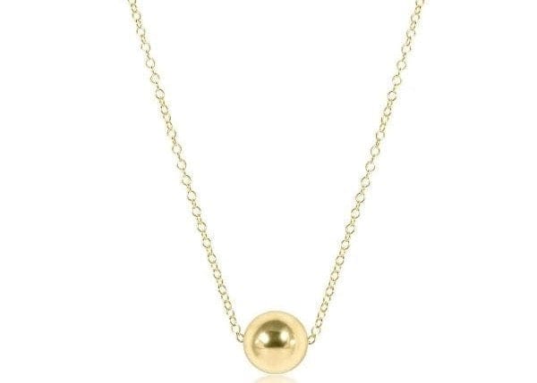 16" Necklace Gold - Classic 8mm Gold