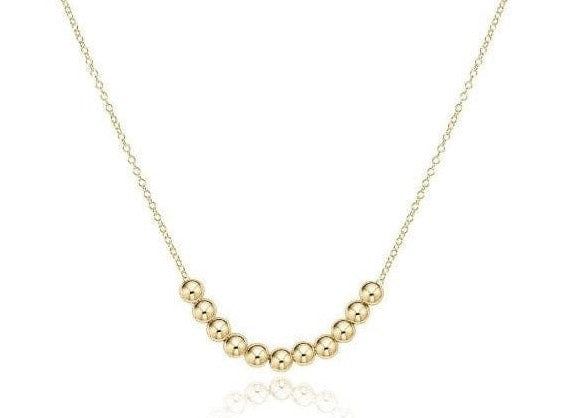 16" Necklace Gold - Classic Beaded Bliss