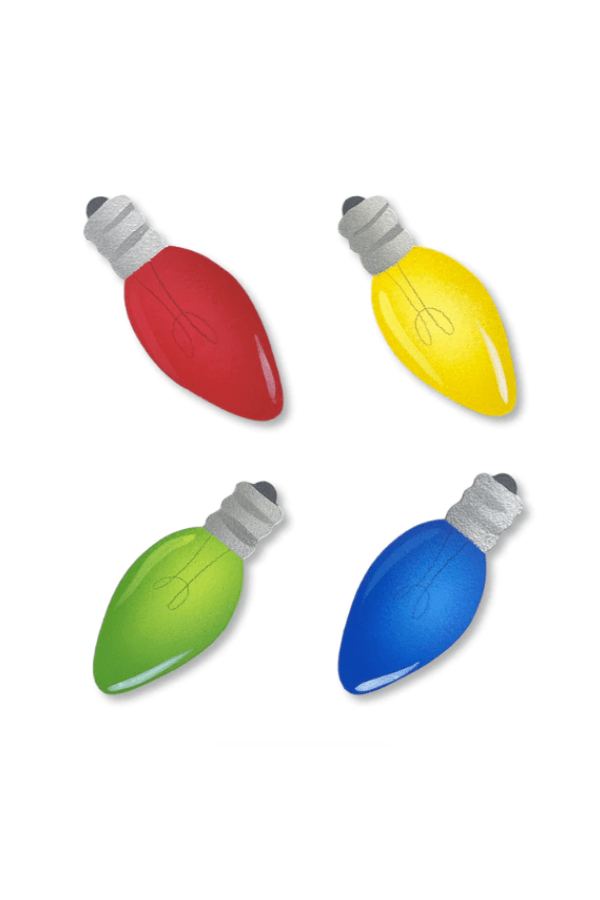 Christmas Light Mini Art Pop Magnets S/4 - Classic
