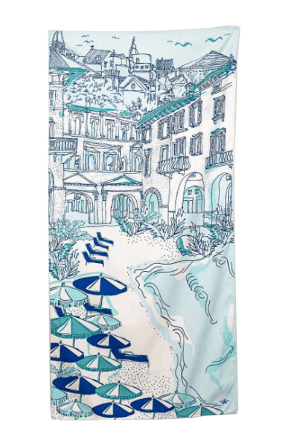 Santorini Shores Beach Towel