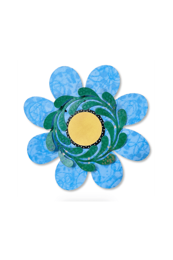 Flower Magnetic Art Pop, Dimensional Blue w/ Vine