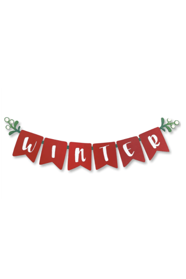 Winter Banner Magnet - Red
