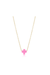 16" Necklace Gold - Signature Cross Bright Pink