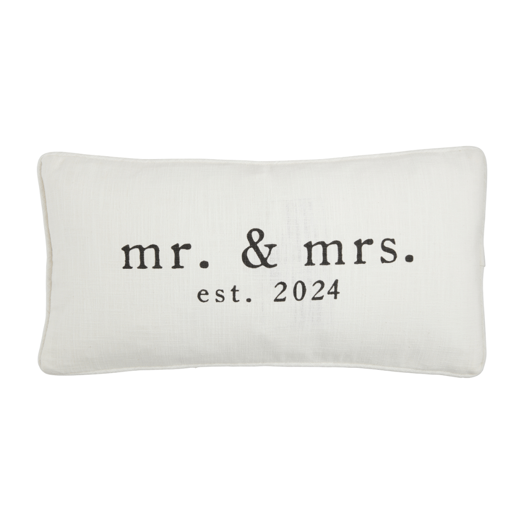 Lumbar Mr. & Mrs. Est. 2024 Pillow