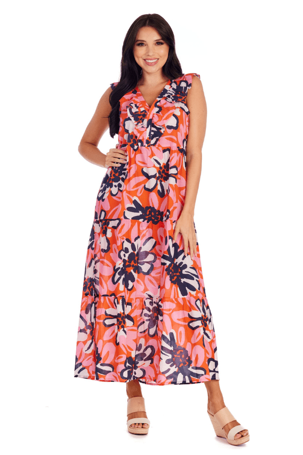 Pink Floral Tanya Maxi Dress