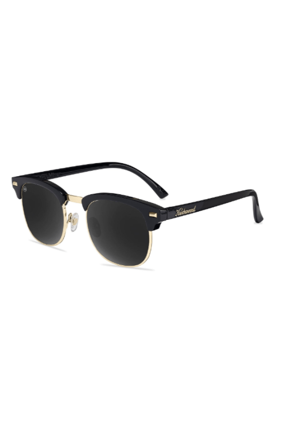 Glossy Black & Gold Brooklines Sunglasses