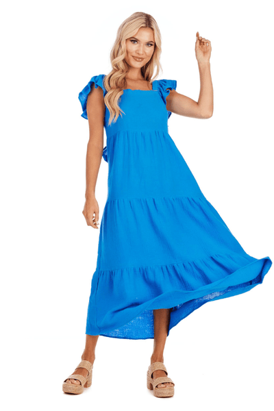 Royal Blue Martha Maxi Dress, front
