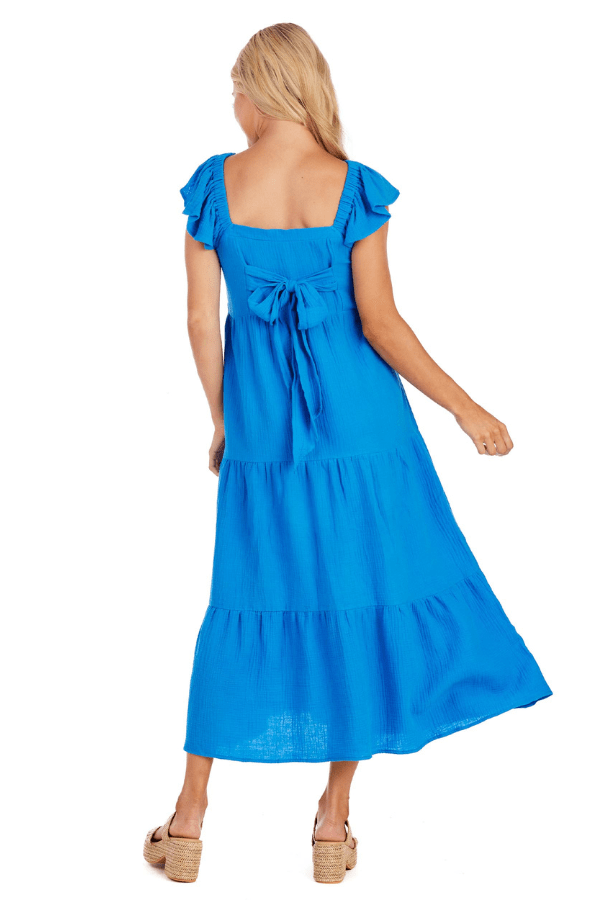 Royal Blue Martha Maxi Dress, back