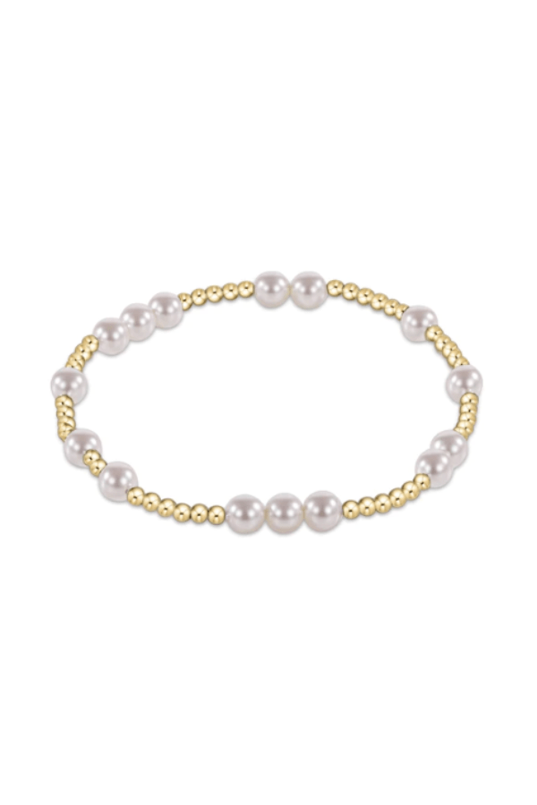 Hope Unwritten Gold 5MM Bracelet - Pearl