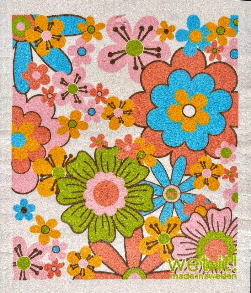 Retro Florals Wet-It Towel