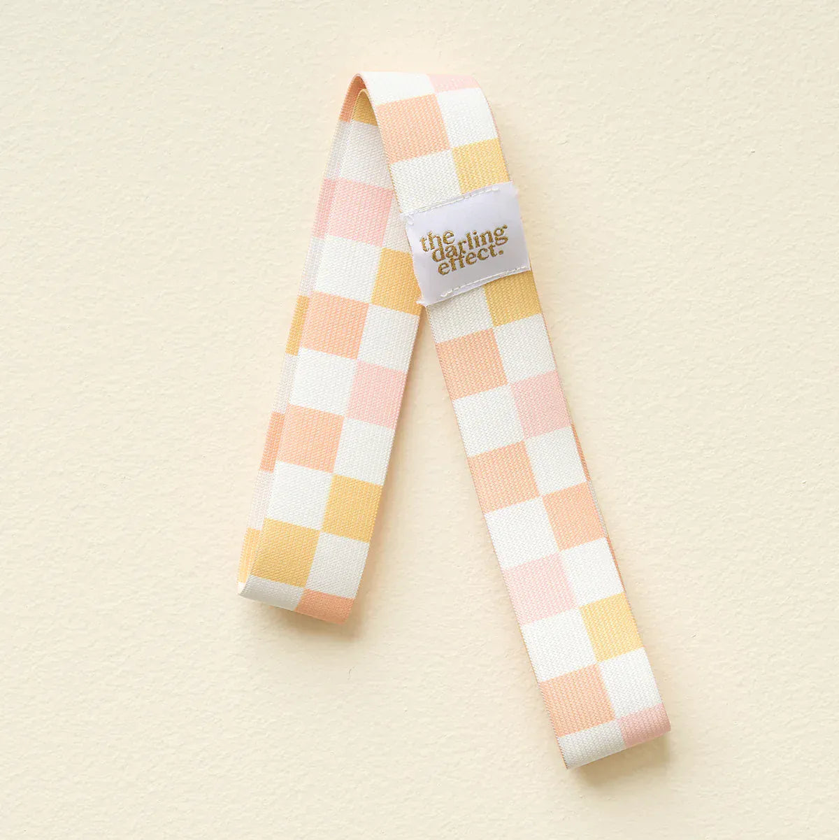 Stay Put Towel Band - Check Peach