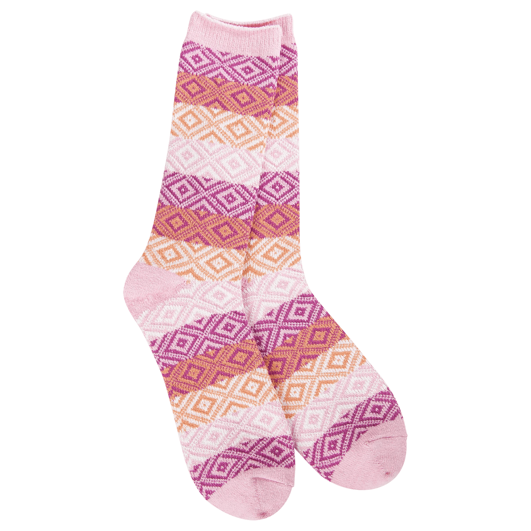 World's Softest Gem Crew Sock - Pink Multi