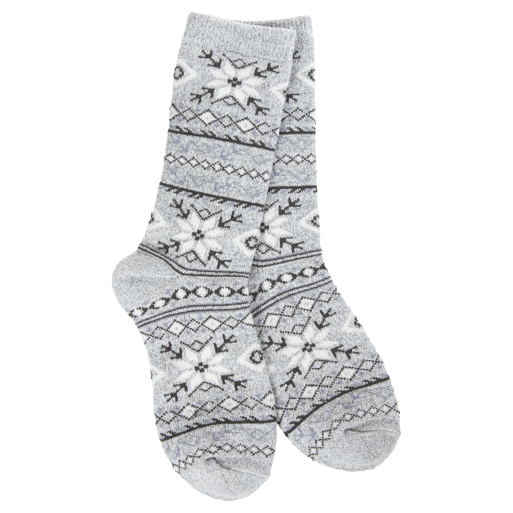 World's Softest Holiday Mini Crew - Fair Isle Grey