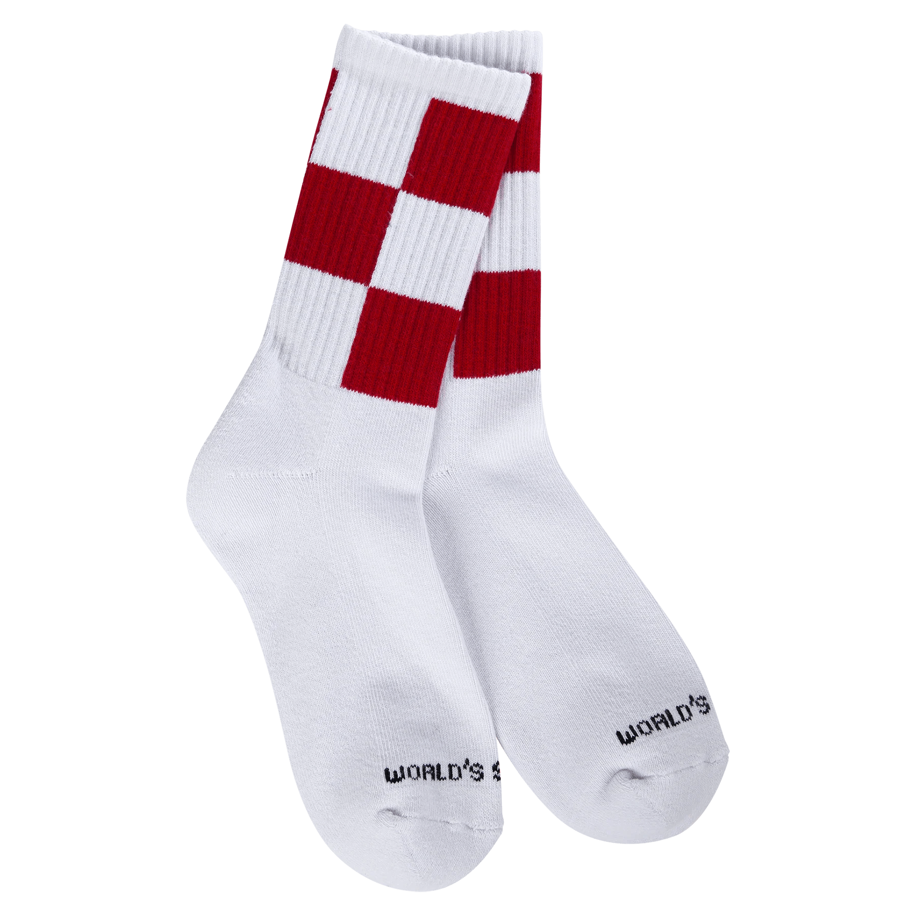 World's Softest Holiday Sport Mini Crew - Checkered Red